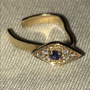 Evil Eye Earring Cuff By Sydney Evan With Diamonds